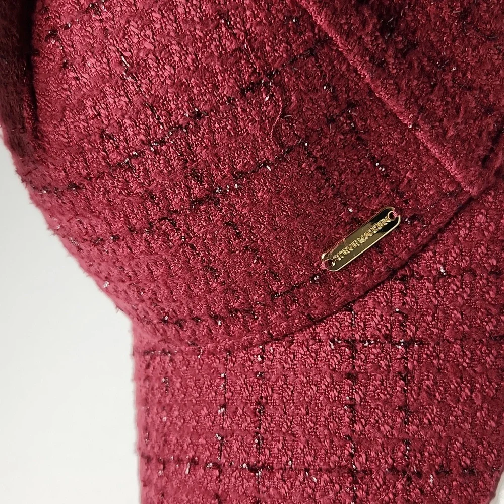 NWT Steve Madden wine tweed baseball cap 🧢